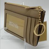 Michael Kors Bags | Jet Set Travel Sm Tz Coinpouch W Id Leathe | Color: Gold/Tan | Size: Small
