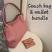 Coach Bags | Coach Pink Bag And Wallet Bundle | Color: Gold/Pink | Size: Os