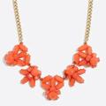 J. Crew Jewelry | J. Crew Gemstone Collage Necklace Neon Orange | Color: Orange | Size: 17.5” With Adjustable Chain