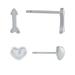 Giani Bernini Jewelry | Giani Bernini 2-Pc Heart & Arrow Stud Earrings In Silver Msrp $60 Nwt | Color: Silver | Size: Os