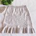 Anthropologie Skirts | Anthropologie | Dolan Left Coast Zebra Ruffled Knit Mini Skirt Animal Print Gray | Color: Gray/White | Size: 2x