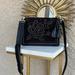 Kate Spade Bags | Kate Spade Black & Gold Rose Studded Suede Leather Flap Crossbody Bag Purse | Color: Black/Gold | Size: Os