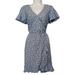 J. Crew Dresses | J Crew Mercantile White Floral Blue Chambray Denim Short Sleeve Dress Small | Color: Blue/White | Size: S