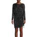 Free People Dresses | Free People Sequin Long Sleeves Minidress Graphite | Color: Black | Size: Xs