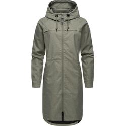 Outdoorjacke RAGWEAR "Belinka", Damen, Gr. L (40), grün (helloliv), Obermaterial: 100% Polyester, Innenfutter: 100% Polyester, Basic, gerade knieumspielend, Langarm mit Knöpfen normaler Saum mit Druckknöpfen, Jacken, Wasserdichte lange und sehr...