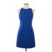 Forever 21 Casual Dress - Sheath Crew Neck Sleeveless: Blue Print Dresses - Women's Size Medium