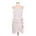 J.O.A. Just One Answer Casual Dress - Wrap: White Stripes Dresses - New - Women's Size Large