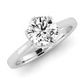 Womens white gold solitaire engagement 2 Carat Diamond Ring - IGI Certified, G Color, SI1 Clarity, 8mm Round Brilliant CutSSRB282ctIGIM