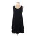 Gap Casual Dress - DropWaist Scoop Neck Sleeveless: Black Solid Dresses - Women's Size Medium