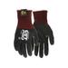 MCR Safety Cut Pro 18 Gauge Kevlar/Steel Shell Cut Resistant Work Gloves Nitrile Foam Palm and Fingertips Black X - Small 9388NFXS
