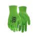 MCR Safety Cut Pro Cut Puncture and Abrasion Resistant Work Gloves 13 Gauge HyperMax Shell Clear Silicone Coated Palm and Fingertips Clear/Green X