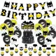 Fournitures de fête d'anniversaire sur le thème de Batman pour enfants 18 ballons drapeaux de