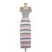 Saved by the Dress Casual Dress: Gray Stripes Dresses - Women's Size Medium