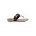 Jack Rogers Sandals: Slide Wedge Casual Black Print Shoes - Women's Size 9 - Open Toe