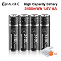 PALO-Batterie Lithium-ion AA Rechargeable Originale avec Étui 100% V 1.5 mWh 1.5V