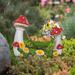 Arlmont & Co. Senyo Mushroom Fairy Garden in Red/White | 7.8 H x 8.2 W x 4.7 D in | Wayfair BA618D52205C4D5594483616D8B6A231