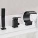 GRANDJOY SerenityStream Shower Faucet Set Deck Mount Bathtub Spout and Handheld Spray Combo in Black | Wayfair SGF10GJ-5-BL