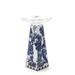 MacKenzie-Childs Royal English Garden Short Candle Holder Manufactured wood/Glass in Blue/Brown/White | 4 H x 4 W x 4 D in | Wayfair 34745-009