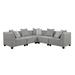 Brown/Gray Sectional - Ebern Designs Kymarion 5 - Piece Upholstered Sectional Polyester | 34.5 H x 106.5 W x 106.5 D in | Wayfair