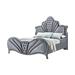 House of Hampton® Helgrid Scalloped Bed Wood & /Upholstered/Velvet in Gray | 66 H x 70 W x 90 D in | Wayfair 44C9B85A03BF41588DF6282F19512089