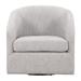 Barrel Chair - Ebern Designs Elahni CAL117 Compliant 28.5" Wide Swivel Barrel Chair Polyester/Bouclé/Fabric in Brown/Gray | Wayfair