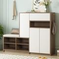 Ebern Designs Elverna 55.1" Wide 1 Drawer Sideboard Wood in White | 43.4 H x 55.1 W x 13.7 D in | Wayfair 3697F37EBDAF4EAC912BE59391E487AC