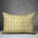 Ebern Designs Kalisee Striped Indoor/Outdoor Throw Pillow Polyester/Polyfill blend in Yellow | 14 H x 20 W x 1.5 D in | Wayfair