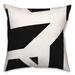 George Oliver Izhan Geometric Indoor/Outdoor Throw Pillow Polyester/Polyfill blend in Black | 18 H x 18 W x 1.5 D in | Wayfair