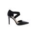 Vince Camuto Heels: Strappy Stiletto Chic Black Solid Shoes - Women's Size 8 - Pointed Toe