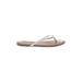 LC Lauren Conrad Flip Flops: Ivory Solid Shoes - Women's Size 7 - Open Toe