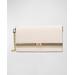 Large East-west Leather Clutch Bag