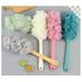 3 Pcs Sponges Pink The White Body Scrubber Loofah Bath Shower Loofah Sponge Pouf Shower Accessories Scrubber Bath Brush