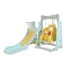 Okimo 3 in 1 Slide and Swing Set for Toddler Kids Playset Playground Swing Slide Climber and Basketball Baby Slide for Boys and Girls Backyard Playsets