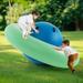 FONIRRA 7.5 FT Inflatable Dome Rocker Bouncer Kids Seesaw Rocker with 6 Handles for Kids Outdoor Active Play Green & Blue