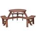Patio Table with Bench Set 3 Adults or 6 Kids Wooden Picnic Table Set