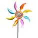 NUOLUX Garden Pinwheel Decoration Metal Pinwheel Decor Metal Windmill Stake for Garden Lawn Yard Decor