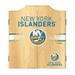 New York Islanders Logo Dart Board Cabinet Set with 6 Steel Tip Darts