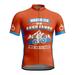 Cuoff Men s Short Sleeve Cycling Jersey 3D Printed Stretch Tight Top Orange 1X