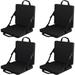 4 Pcs Stadium Seats for Bleachers Indoor and Outdoor Portable Chair Black