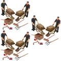 3 Sets Models Ornament Feed Barn Food Accessories Miniatures Farm Tools Farm Toy Miniature Farm Accessories Farmer Character Model Mini Model Plastic