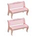 2 Pcs Chair Photography Chairs Furniture Bench Toy Mini Home Desktop Ornament Decor Wooden Child