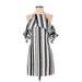 JOA Casual Dress: White Stripes Dresses - Women's Size Small