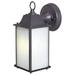 Woodbridge Lighting Basic 1-Light Aluminum Outdoor Sconce in Rust Brown/Frosted