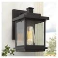 MYXIO Outdoor Wall Lantern Rectangle Porch Lights Outdoor Light Fixtures Wall Mount Weather-Proof Exterior Wall Lamp with Clear Glass Anti-Rust Outdoor Sconce Lighting for Patio Textured Black
