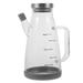 Portable Borosilicate Glass Oil Can Leakage-proof Sauce Jar Sauce Cruet (Stainless Steel Cover x 550ML)