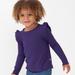 Deep Amethyst Long Sleeve Flutter Lettuce Tee - 7