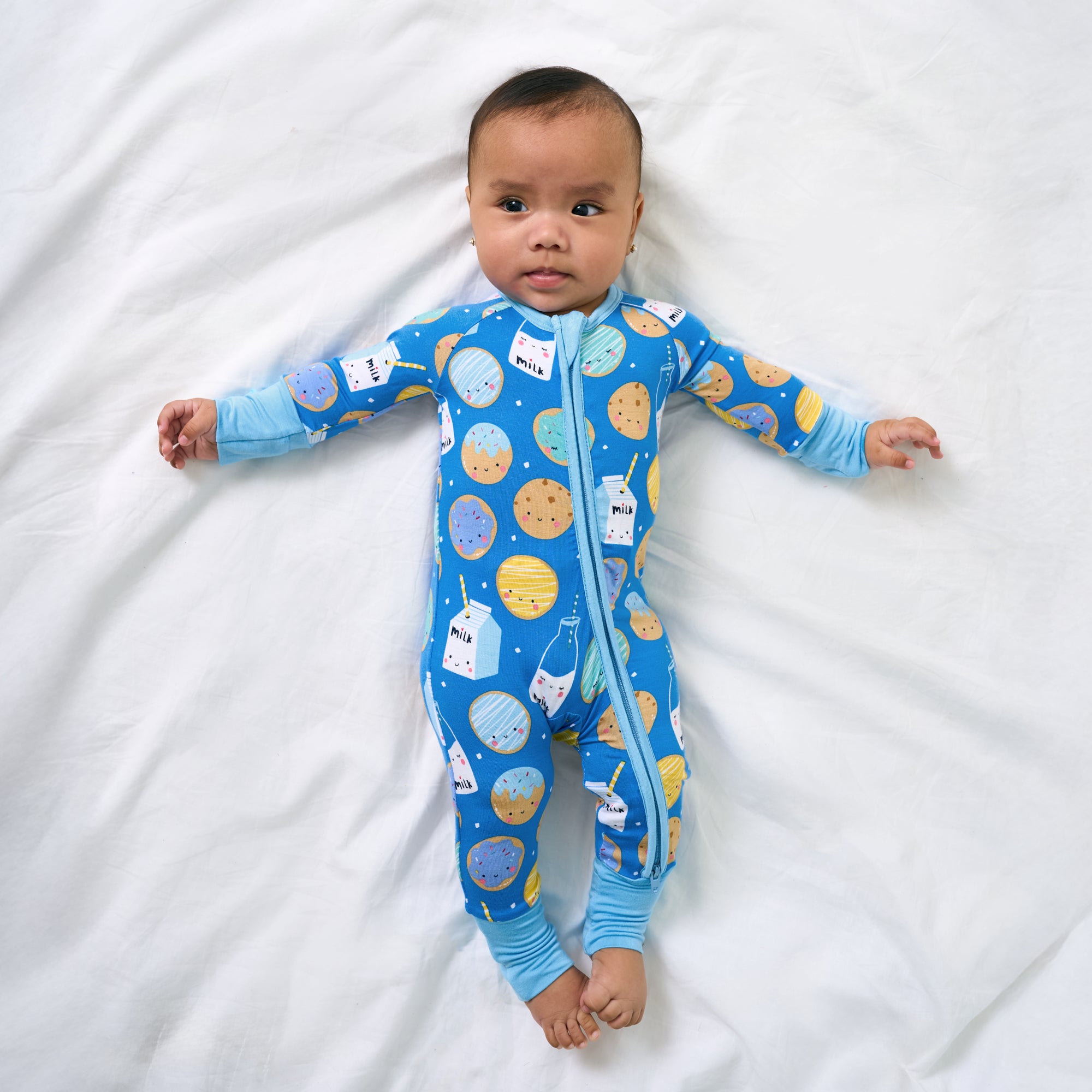 Blue Cookies & Milk Zippy - 18-24 months - Little Sleepies