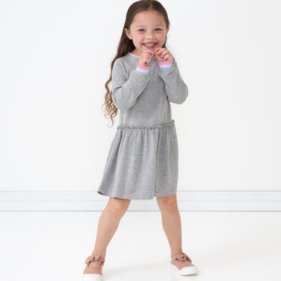 Heather Gray Dropped Waist Dress - 2T