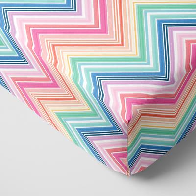Rainbow Chevron Fitted Crib Sheet - S
