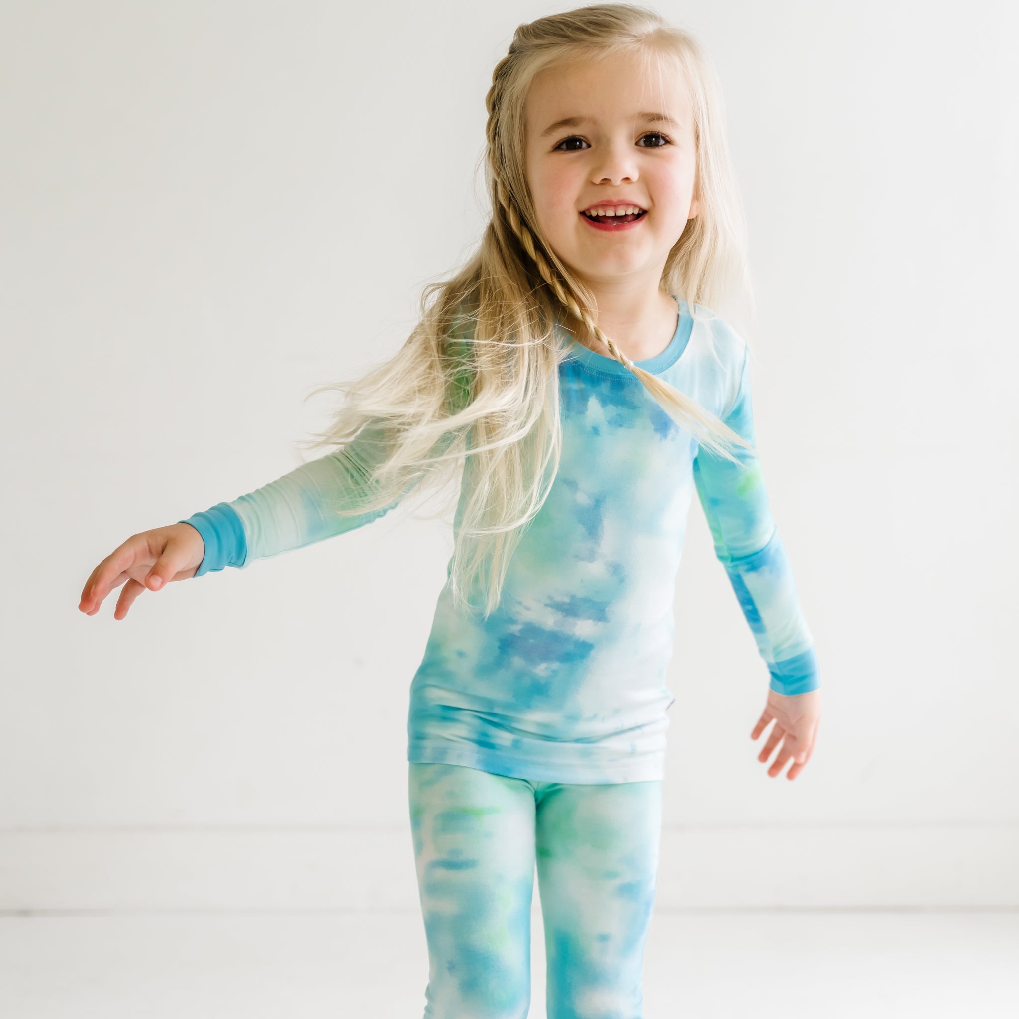 Tidepool Watercolor Two-Piece Pajama Set - 9 - 10